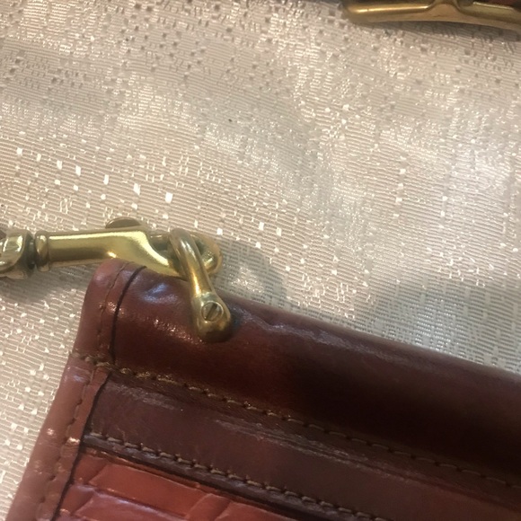 Jack George cognac color Leather Adjustable Strap Crossbody Briefcase - Picture 7 of 16